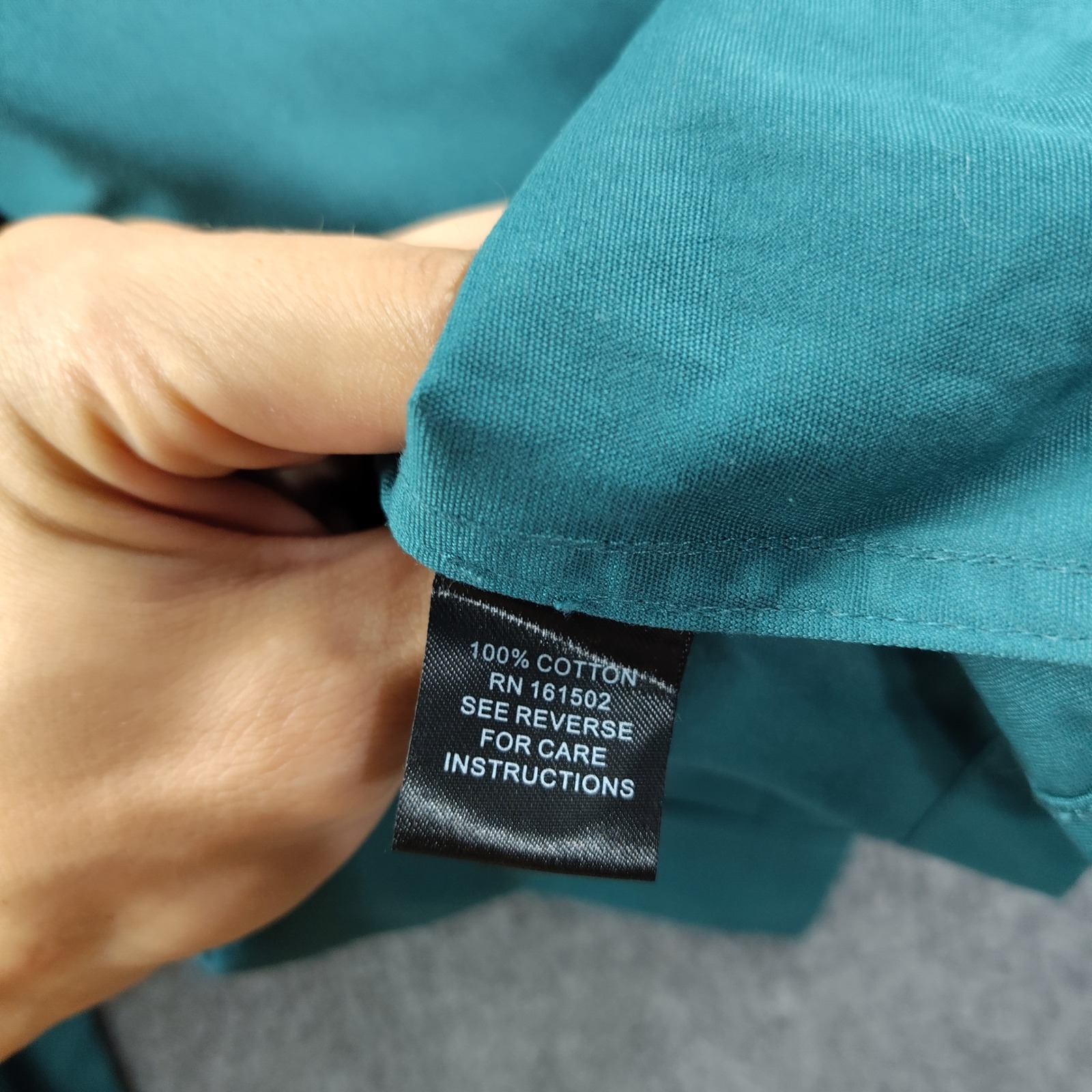 J. Peterman Company Coat Womens Small Duster Teal Corduroy Trim Office Euc — image 5 of 8